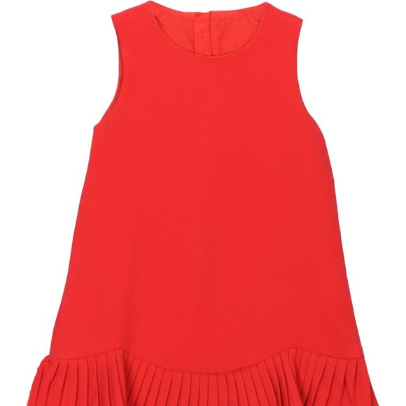 JUSBE KIDS GIRLS PLEATED HEMLINE RED - Picture 3 of 5